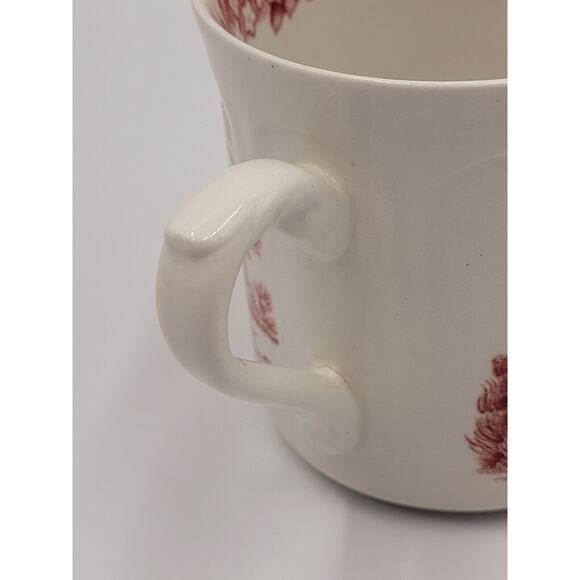 JG Meakin Teacup Saucer Romantic England Anne Hathaway Ironstone China Red Vtg - Picture 7 of 16